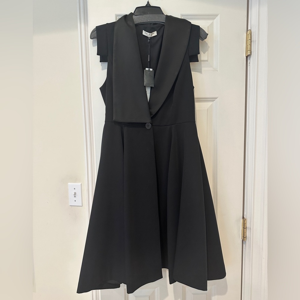 Halston Heritage tuxedo dress